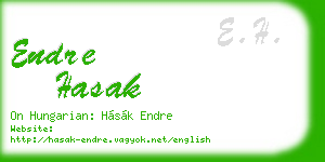 endre hasak business card